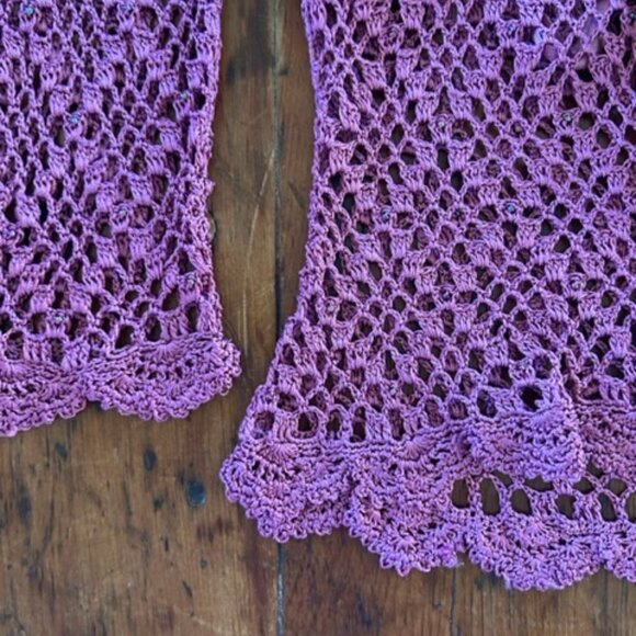 Vintage Betsey Johnson New York Crochet Top - Picture 3 of 9